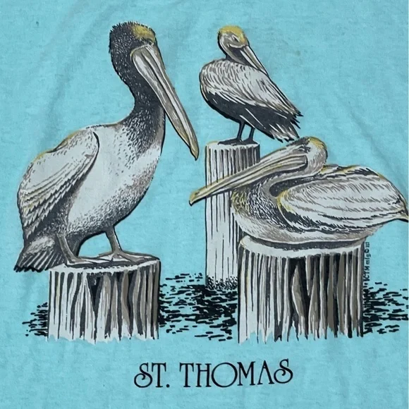 Vintage 80s St Thomas  US Virgin Island Travel Tourism Vacation 1980s Tshirt - Picture 3 of 4